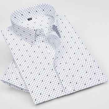 Летние полосатые рубашки в деловую полоску с коротким рукавом, обычного покроя, без утюга, простые в уходе, без выцветания, без усадки, с нагрудным карманом