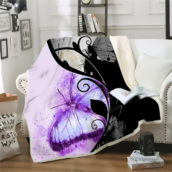 Модные одеяла CLOOCL, Художественная роспись, 3D-принтованное одеяло с бабочкой Для кровати, одеяла для детей и взрослых, Офисное одеяло для сна 220 * 150 см